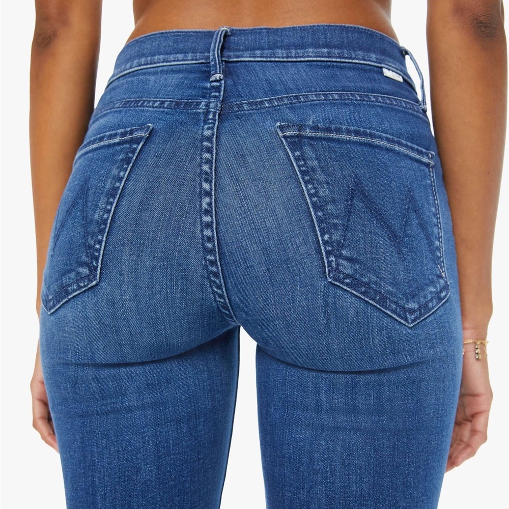 MOTHER Mid Rise Dazzler Ankle Blue Jeans